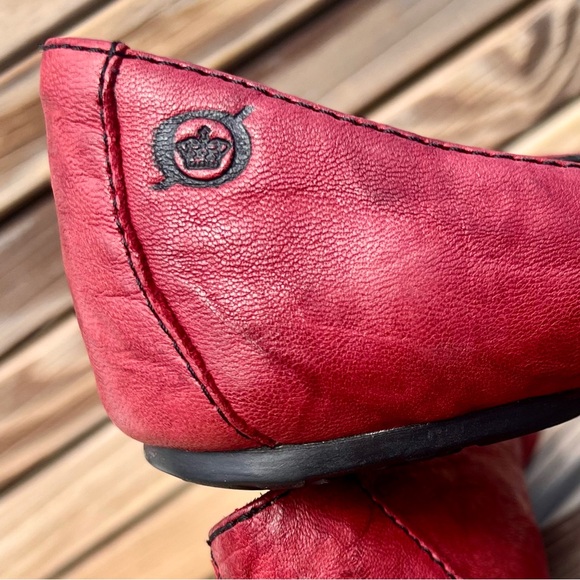 •Born Sz 7 Red Leather Ballet Flats! EUC! - Picture 9 of 15